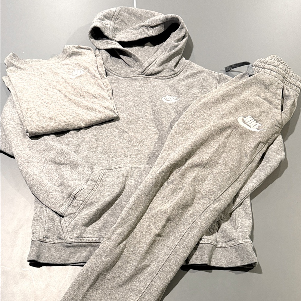 Nike Heather Gray Tracksuit and shirt